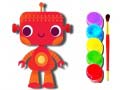 Xogo Volta á escola: Libro de colorear robots en liña