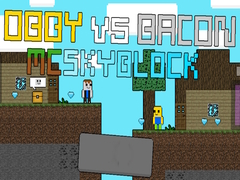 Xogo Obby contra Bacon: MCSkyblock en liña