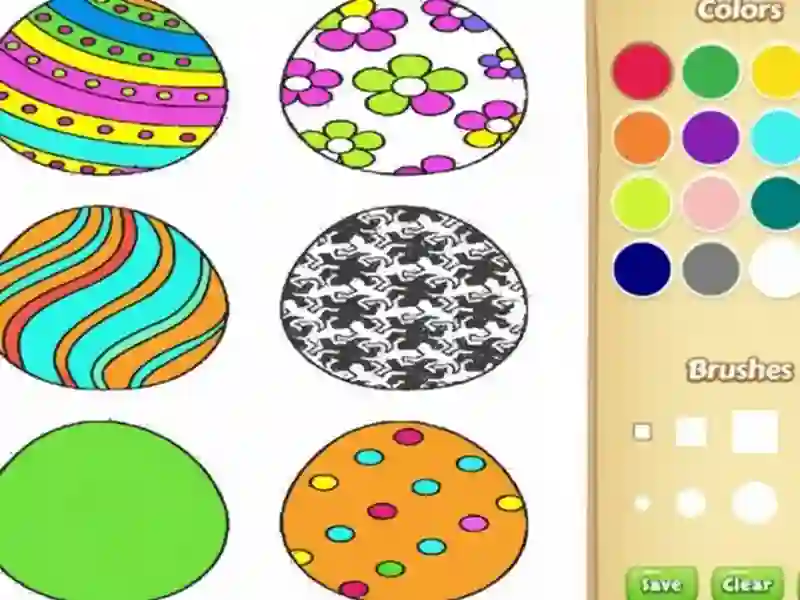 Xogo Libro para colorear de ovos de Pascua para nenos en liña