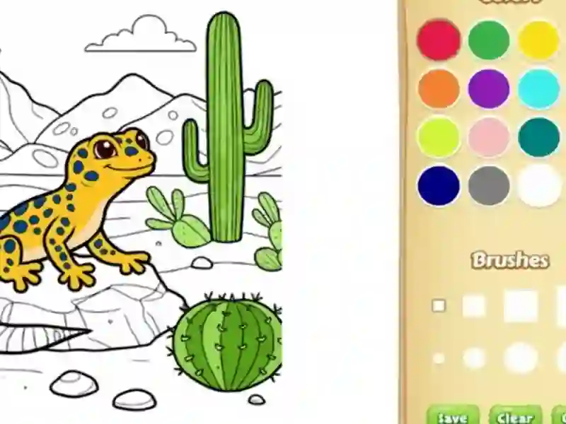 Xogo Animais do deserto Libro para colorear para nenos en liña