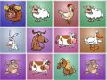 Xogo Puzzles de coincidencia de animais de granxa en liña