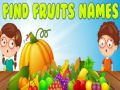 Xogo Atopa os Nomes das Froitas en liña