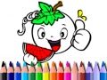 Xogo De volta á escola: Libro de pintar vexetais en liña