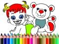 Xogo De volta á escola: Coloreando bonecas en liña