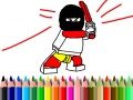Xogo De volta á escola: Libro de colorear heroes en liña