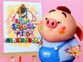 Xogo Volta á escola: libro de colorear porquiño en liña