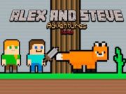 Xogo As aventuras de Alex e Steve: Gardar en liña
