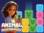 Xogo Puzzle pop de bloque de animais en liña