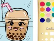 Xogo Libro para colorear de té boba para nenos en liña