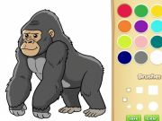 Xogo Libro para colorear gorila para nenos en liña