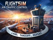 Xogo Flight Sim Control de tráfico aéreo en liña