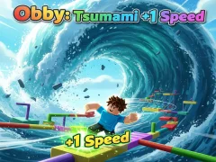Xogo Obby: Tsunami +1 velocidade en liña