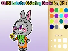 Xogo Libro para colorear Chibi Labubu para nenos en liña Xogo Libro para colorear Chibi Labubu para nenos en liña