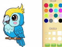 Xogo Libro para colorear de animais kawaii en liña
