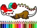 Xogo Voltar á Escola: Pintura de Aligátor en liña