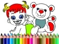 Xogo De volta á escola: Coloreando bonecas en liña Xogo De volta á escola: Coloreando bonecas en liña