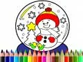 Xogo Volta á escola: Libro de colorear de Nadal en liña