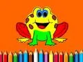 Xogo De volta á escola: Libro de colorear de rana en liña