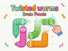 Xogo Twisted worms Brain Puzzle en liña