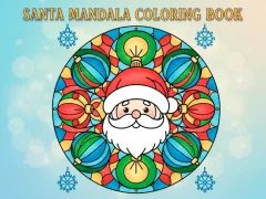 Xogo Libro para colorear mandala Santa en liña