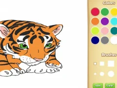 Xogo Libro para colorear Baby Tiger en liña