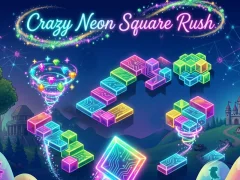 Xogo Crazy Neon Square Rush en liña