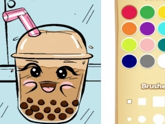 Xogo Libro para colorear de té boba para nenos en liña