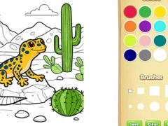 Xogo Animais do deserto Libro para colorear para nenos en liña