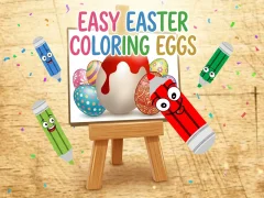 Xogo Easy Easter Coloring Eggs en liña