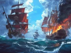 Xogo Barcos piratas: Constrúe e loita en liña Xogo Barcos piratas: Constrúe e loita en liña