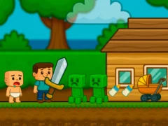 Xogo Axuda de bebé noob! Steve en liña