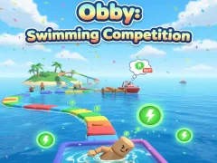 Xogo Obby: competición de natación en liña