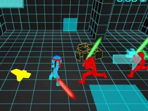 Xogo Stickman Neon Sword Fighting en liña