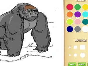 Xogo Libro para colorear de animais do zoo para nenos en liña