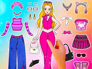 Xogo Diario de boneca de papel: vestir bricolaxe en liña