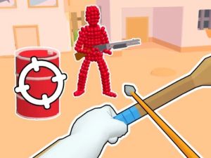 Xogo Stickman Archer: disparando frechas a Reds en liña