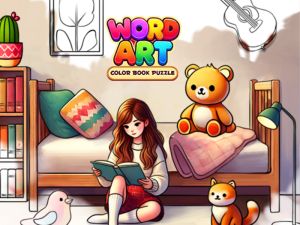 Xogo Word Art: Color Book Puzzle en liña