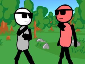 Xogo Pistola Stickman: menos loita en liña