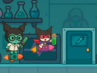 Xogo Kitty Kuro Lab Escape en liña