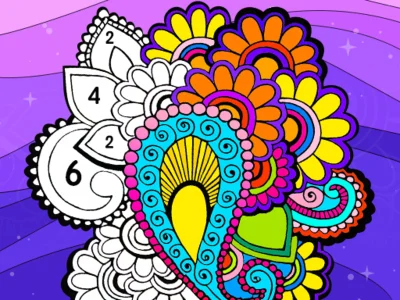 Xogo Abanico de cores Cor por número en liña