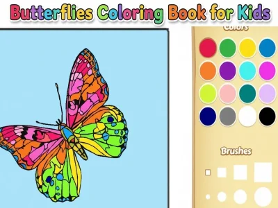 Xogo Libro para colorear bolboretas para nenos en liña