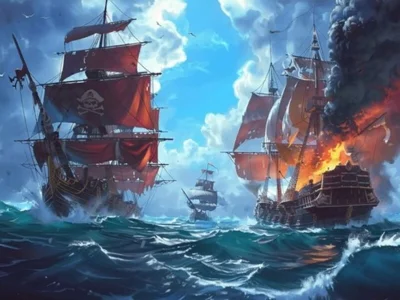Xogo Barcos piratas: Constrúe e loita en liña Xogo Barcos piratas: Constrúe e loita en liña