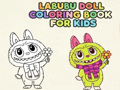 Xogo Libro para colorear de bonecas Labubu para nenos en liña Xogo Libro para colorear de bonecas Labubu para nenos en liña