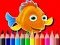 Xogo De volta á escola: Libro de colorear peixe en liña