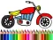 Xogo De volta á escola: Pintura de moto en liña
