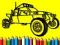 Xogo Volta á escola: Libro de colorear coches de rally en liña