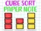 Xogo Clasificación Cubo Nota de Papel en liña
