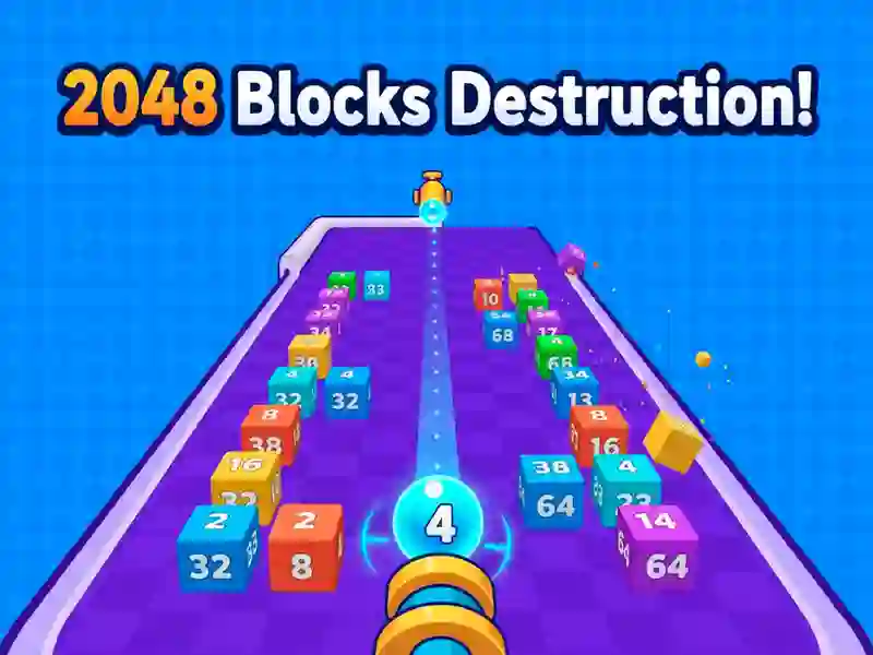 Xogo 2048 Destrución de bloques en liña