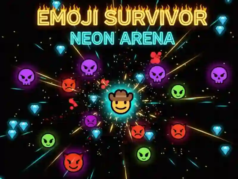Xogo Emoji Survivor — Neon Arena en liña