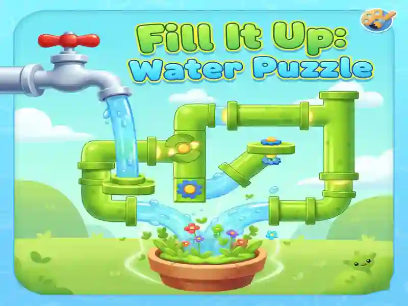 Xogo Fill It Up: Puzzle da auga en liña